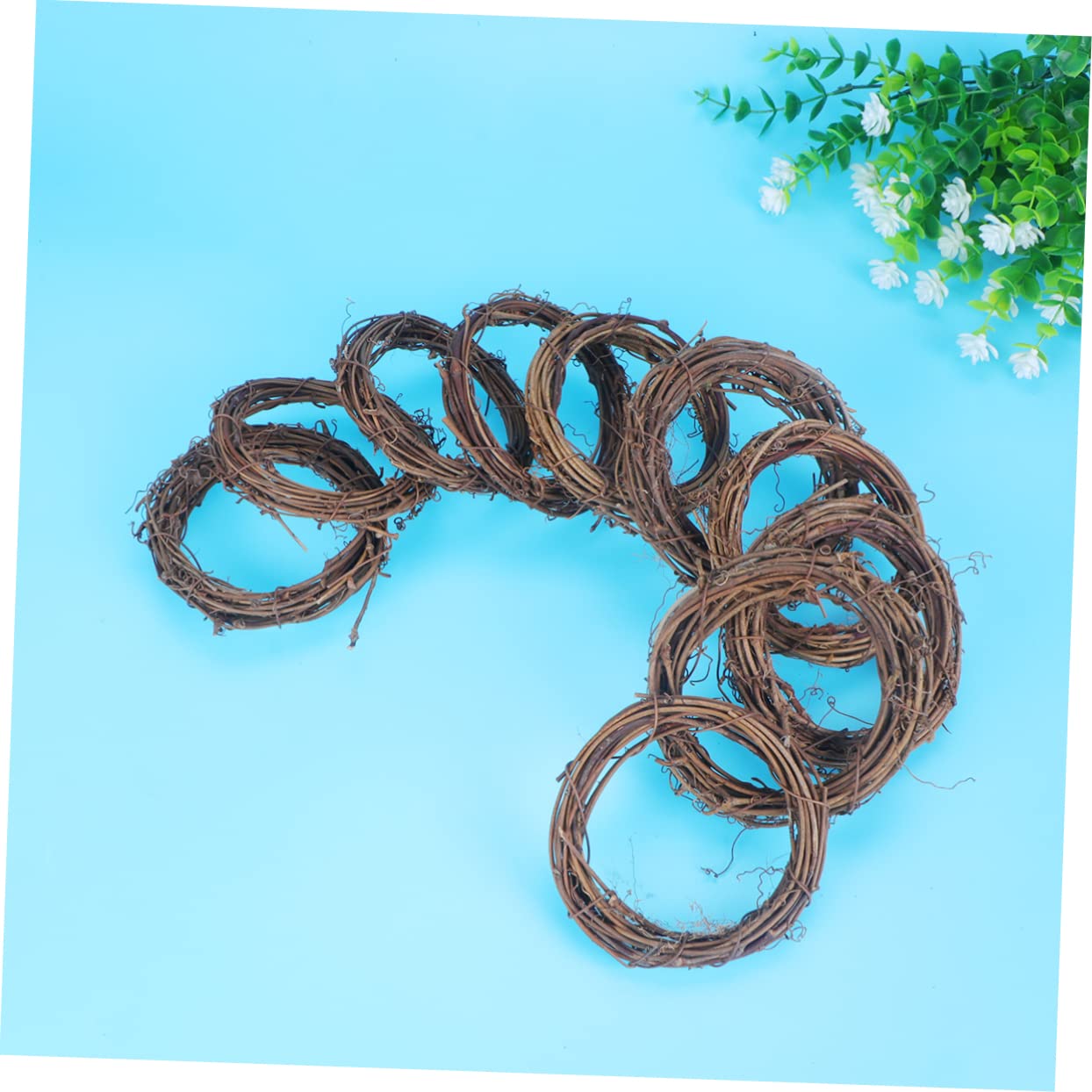 Alipis 25 Pièces Bague En Rotin Bricolage Guirlande Rotin