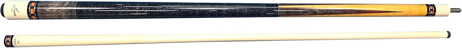 Meucci SB3-O Handcrafted Billiards Pool Cue Stick PRO Shaft - Orange + Hard CASE