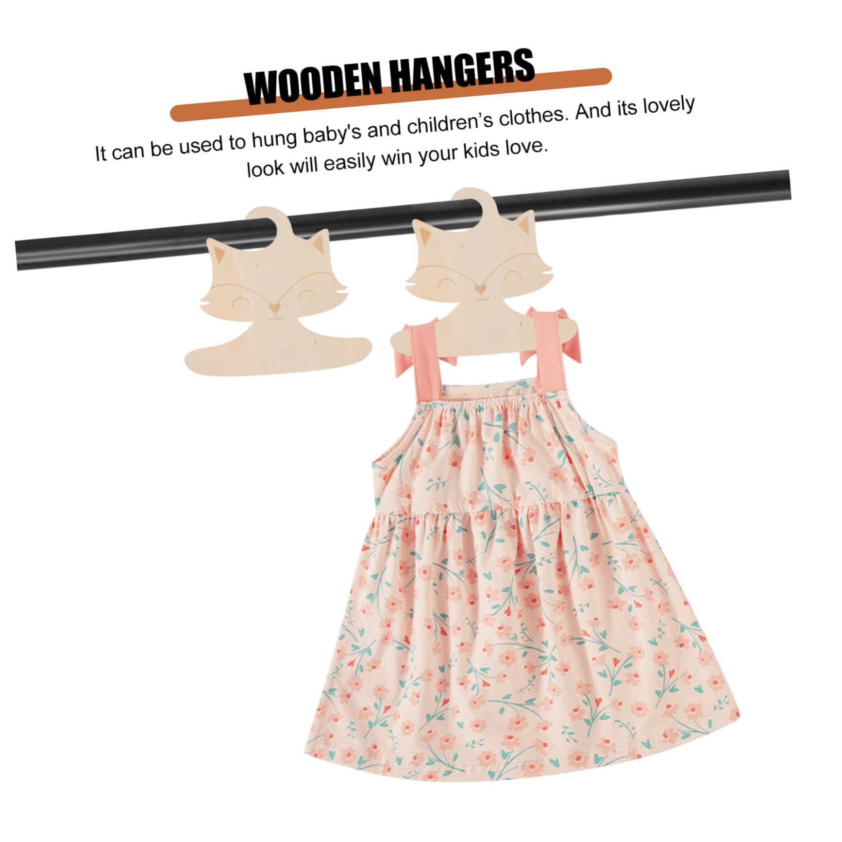 10piezas Percha de Animal Silvestre Perchas de Madera para Ropa Dibujos Animados Habitacion de Bebes Armario