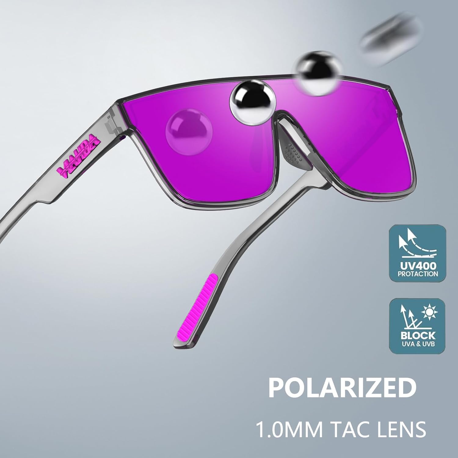 Polarized Sunglasses for Women Men, Fashion Mirrored Driving Beach Sunnies UV400 Shades P106