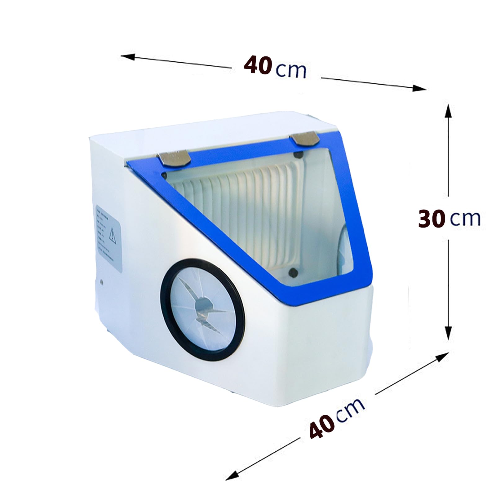Contenitore per Polvere per Laboratorio Odontoiatrico,Sabbiatrice Dentale Professionale a LED con Volume d'Aria 170m³/h,Aspirazione Scientifica E Visione Chiara,Previenediffusionedellapolvere
