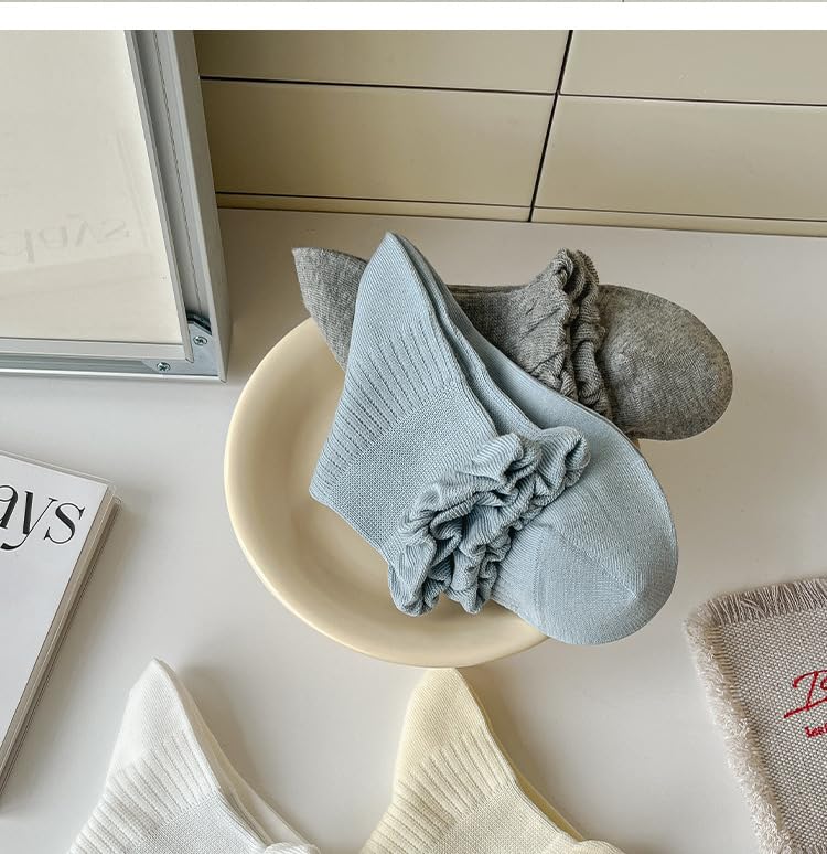 10 pairs of Womens Cotton Crew Socks, Thin Soft Comfort Breathable Dress Socks, Above Ankle Crew Socks for Business, Casual,Athletic Sock (White J2