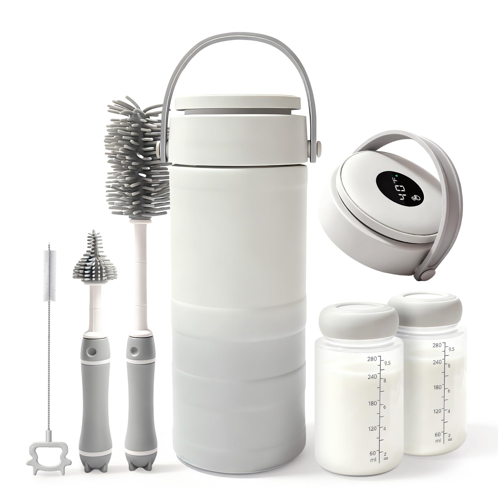 Portable Breast Milk Cooler – HOKORIIKU 22oz Breastmilk Chiller with Temp Display, 360° Total Cooling Keeps Fresh 24H, Large-Capacity for Travel/