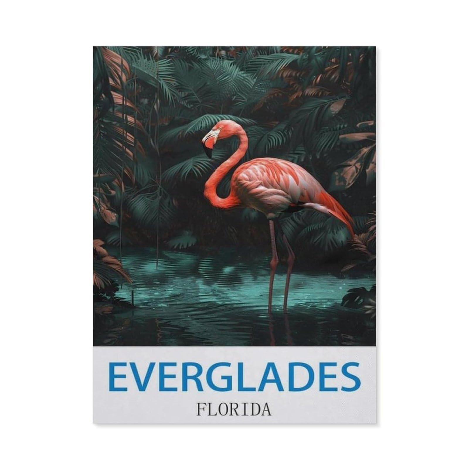 Everglades Florida，Retro Metal Tin Sign Vintage Sign For Home Coffee Wall Decor(30x40cm）12x16 inch-ED3