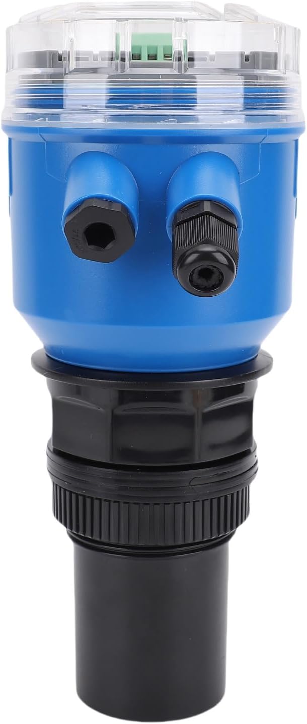 Ultrasonic Level Meter 0-10m Water Level Sensor with LCD Display, 4-20mA Output DC24V for Water Sewage Processing Power Mining Applications