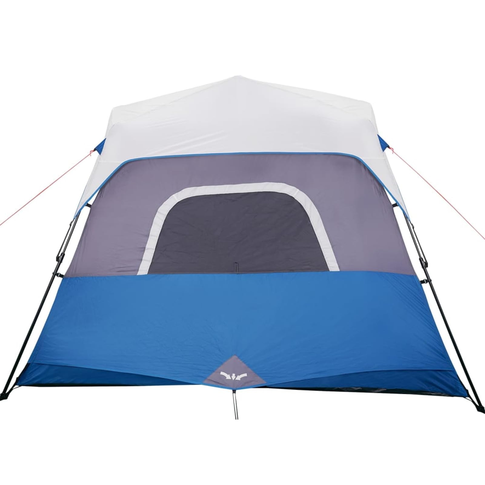 IKAYAA Tienda de Campaña de para 4-6 Personas, Tienda de Camping con LED, Impermeable, Tienda de Campaña Familiar, Fácil de Instalar, para Camping, Viajes, Azul, 344 x 282 x 212 cm