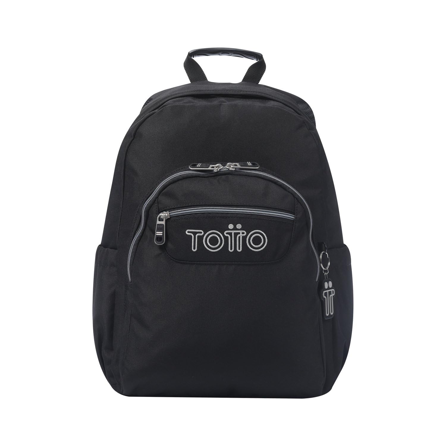 TOTTO - Mochila Escolar Adaptable a Carro, Modelo Acuareles, Capacidad 20 L, Bolsillo para Pc 14", 2 Bolsillo Botella, Espaldar Ergonómico con Flujo de Aire, Cómodas Correas en S, Estampado Negro
