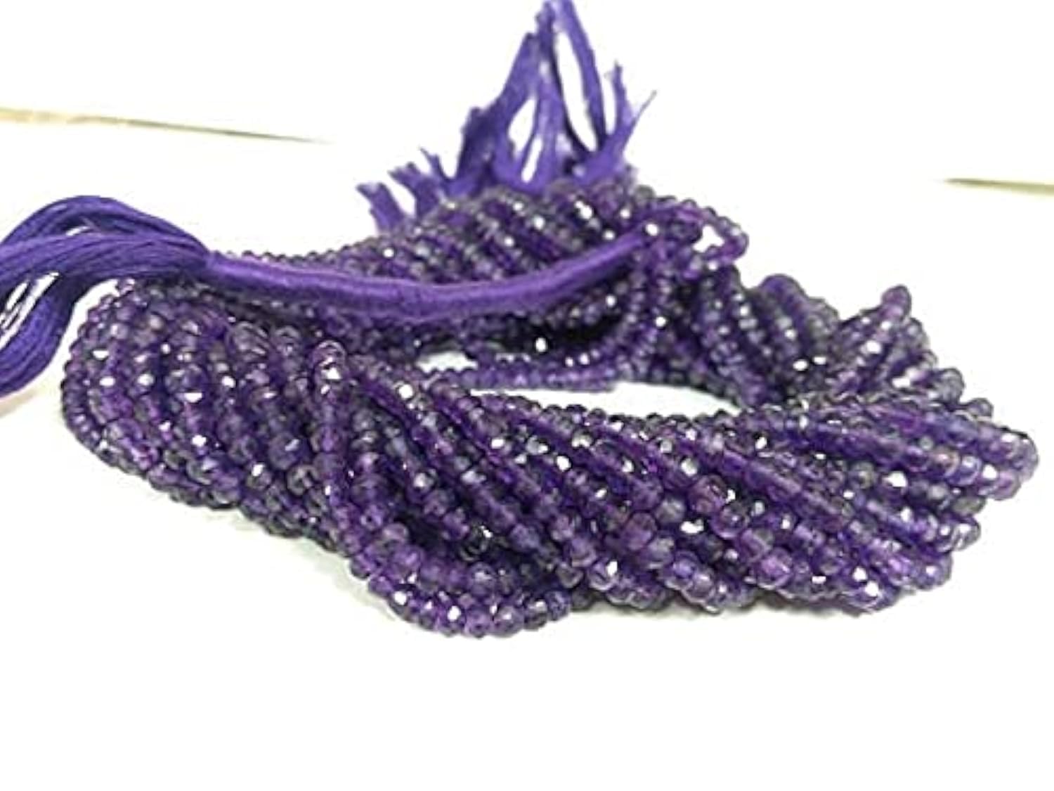 Amethyst Faceted Rondelle LKBEADS : perles d'améthyste pour créer un cadeau fait main