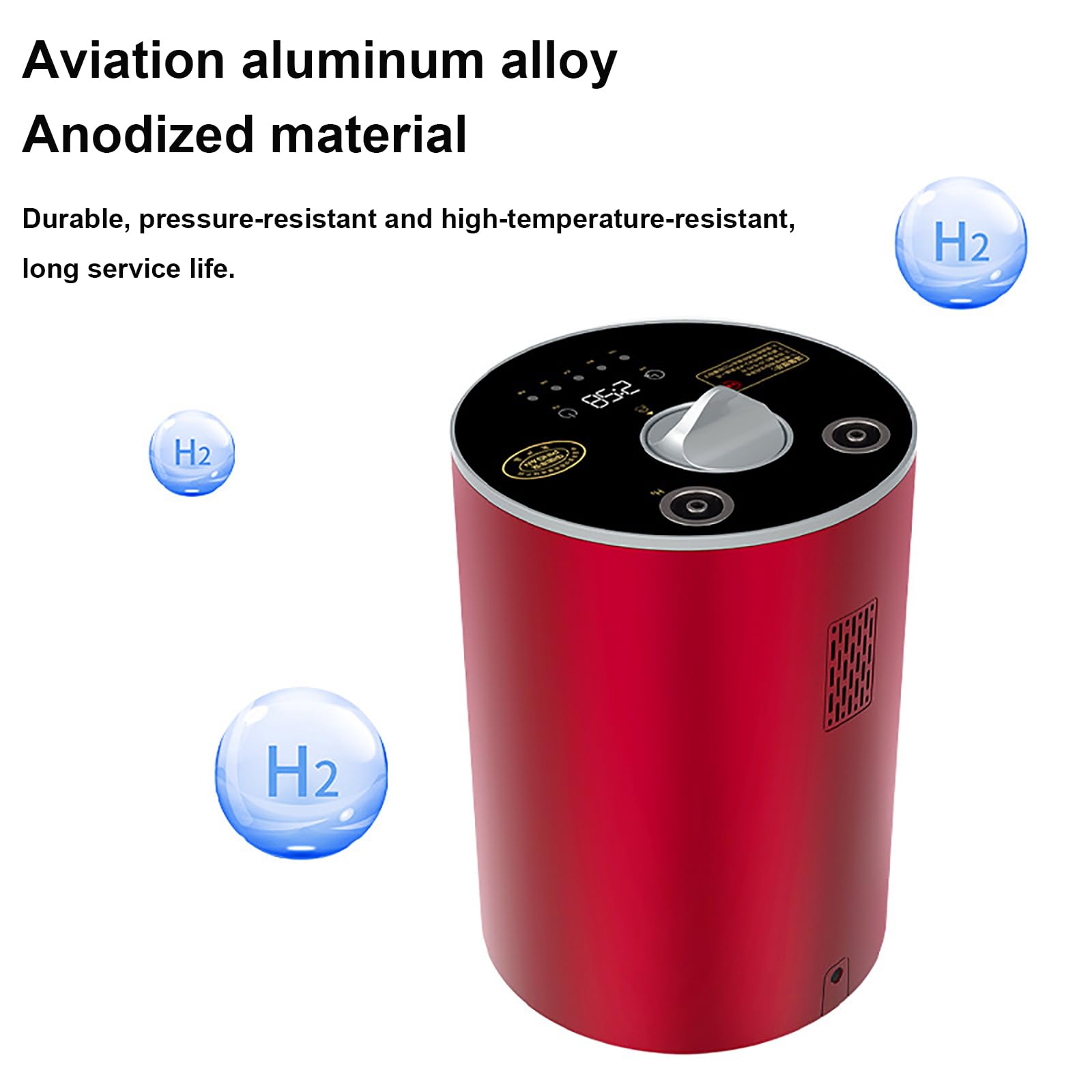 Inalatore di Idrogeno, Generatore di H2 Puro al 99,99%, Dispositivo Portatile per La Respirazione a Idrogeno, Inalatore a Doppia, Generatore Molecolare di H2 225ml(150H+75O)