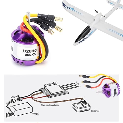 Miniatura 3 de D2830 Motor de alto rendimiento sin escobillas para mini multicopteros RC avión helicóptero control remoto piezas DIY RC avión avión (1000 KV)