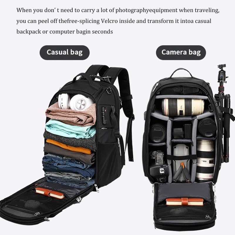 Borsa Reflex Zaino fotografico professionale impermeabile di grande capacità Borsa for fotocamera antifurto