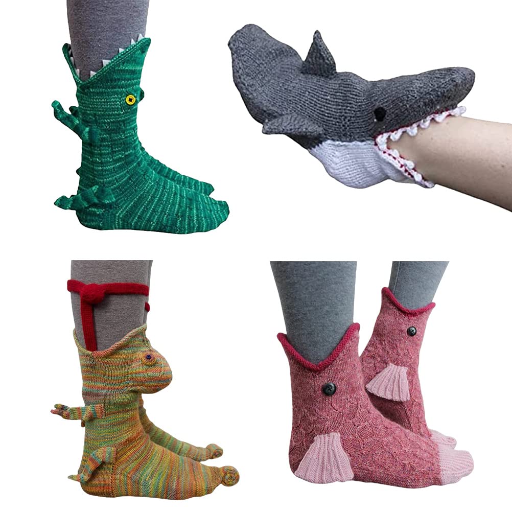 Chaussettes Drôle Femme, Chaussettes en Tricot de, Funky Mignon Animit Animit Chaussettes de la cheville, Unisexe Mignon Dessin animé Longs Chaussettes (36-40)