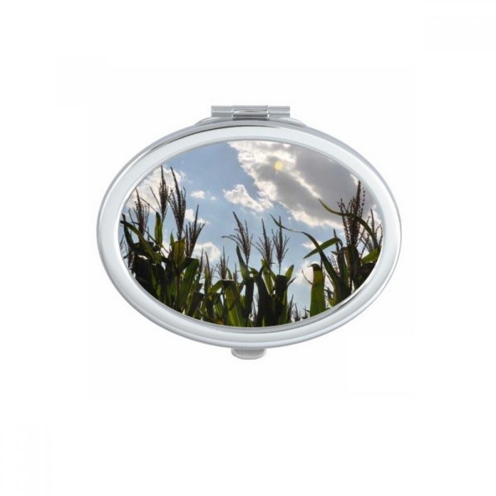 Miroir de poche ovale compact pour corriger votre maquillage n'importe où facilement