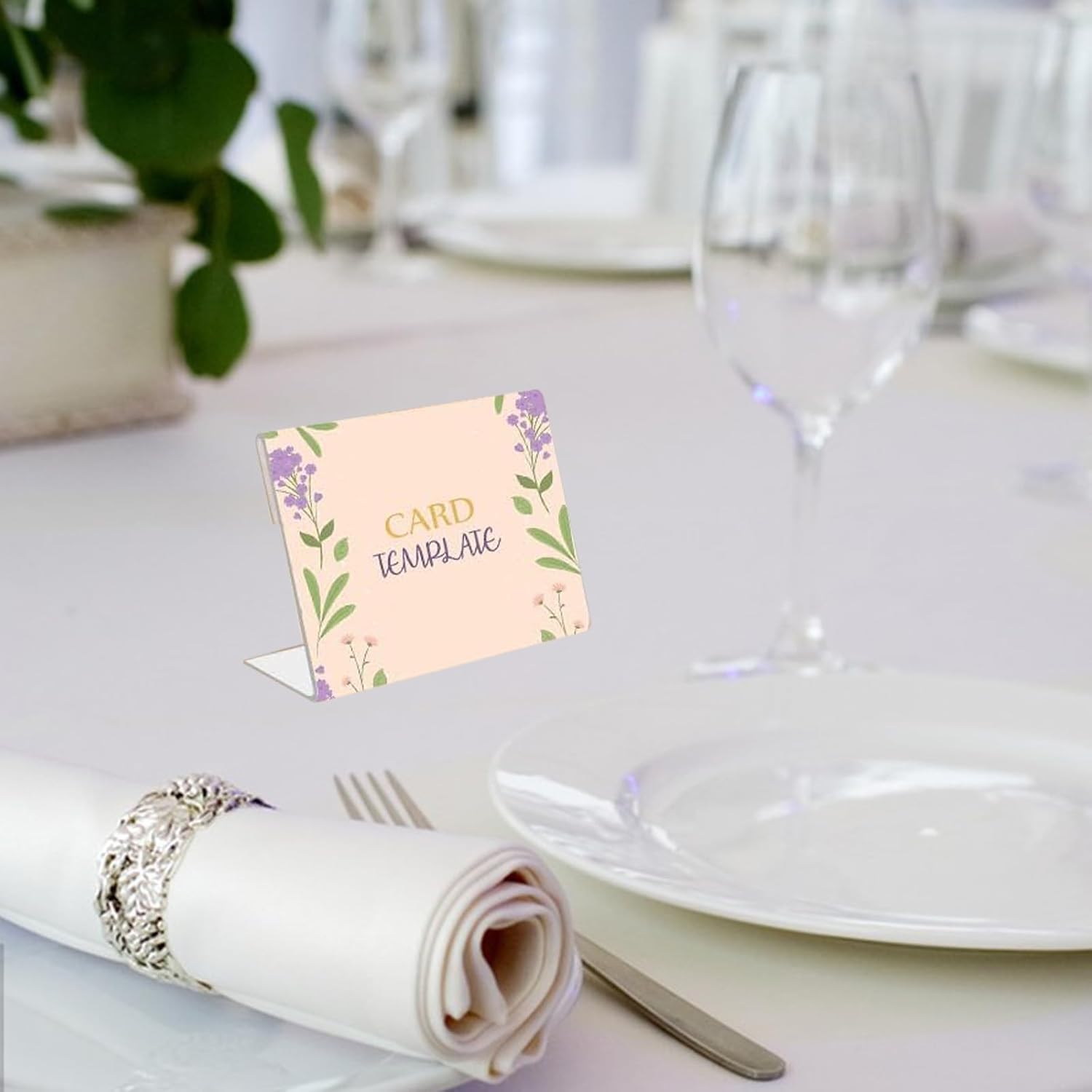 Porte-étiquette Transparent 30 Pièces, 4 x 6 cm Mini Présentoir Acrylique, Porte-cartes de Nom pour Buffet, Prix, Table, Magasin et Supermarché, Signalétique Transparente Réutilisable