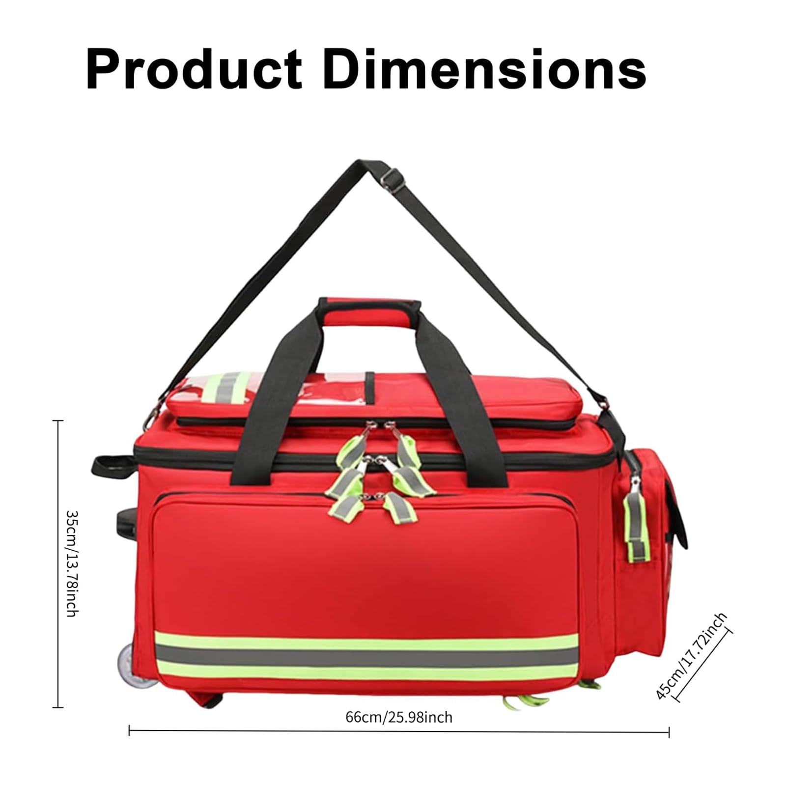 Große Erste-Hilfe-Tasche Für Pflegekräfte Und Ärzte, Rollbare Medizinische Tasche Mit Rollen, Herausnehmbaren Trennwänden Und Fächern, Für Die Häusliche Pflege, Ärzte Und Outdoor-wanderungen