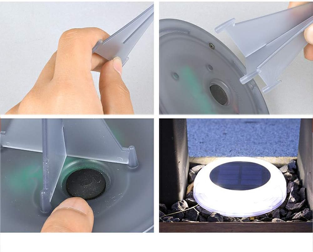 Solar Ground Lights, 12 Lamp Beads Led Solar Garden Lights Outdoor Waterproof for Landscape Lighting Lawn Pathway Yard Driveway In-Ground Disk Buried Lights,White Light