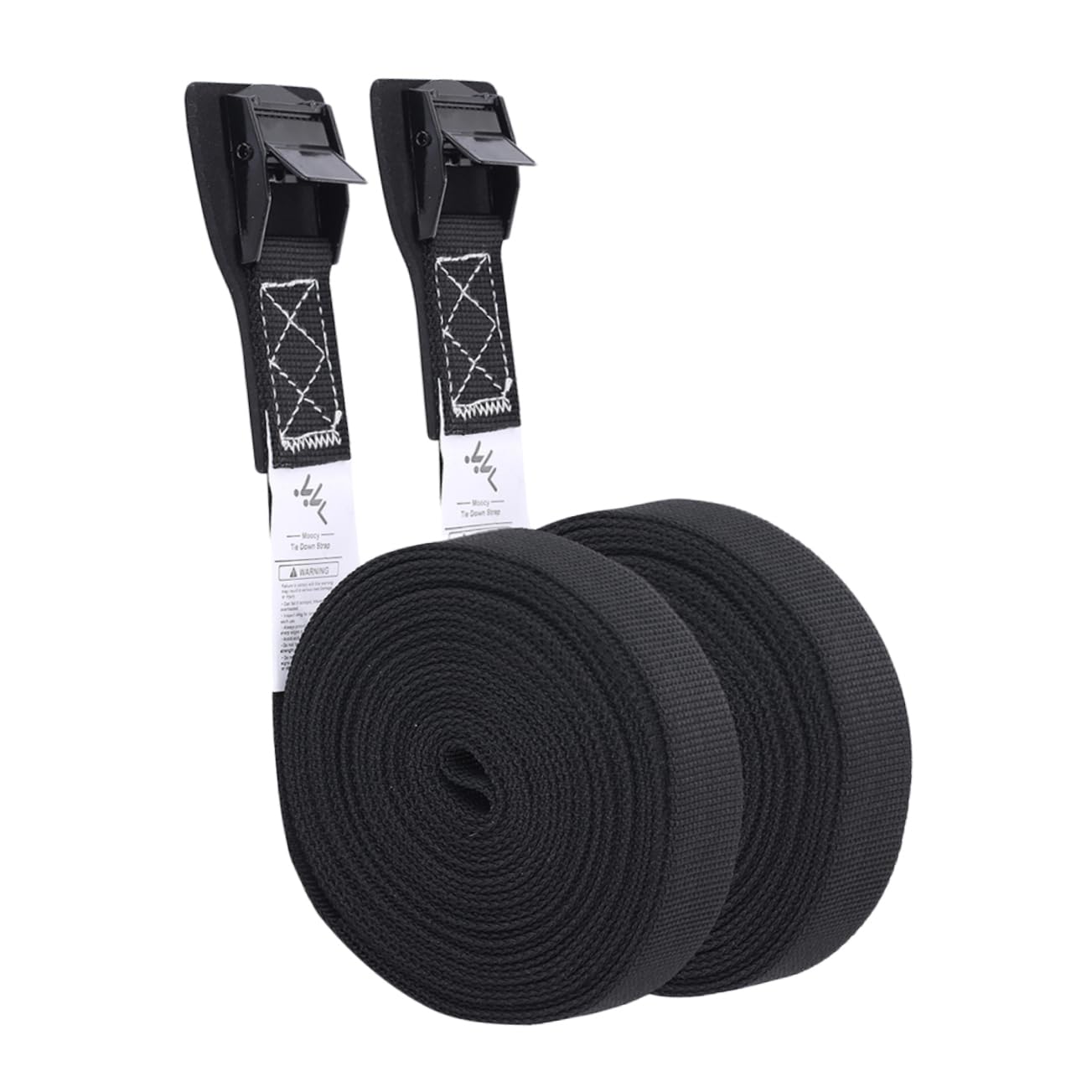 Veemoon 1Pair Binding Straps Heavy Duty Car Luggage Cargo Tie Down Straps for Kayaks Surfboards and Roof Racks Durable Binding Belts for Outdoor Use Black