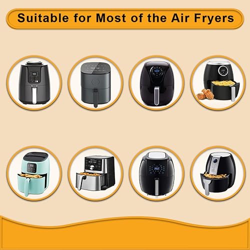 Miniatura 9 de 200 forros desechables para freidora de aire, forros de papel para freidora de aire de 8 pulgadas para Ninja, Cosori (se adapta a 5-8 cuartos de