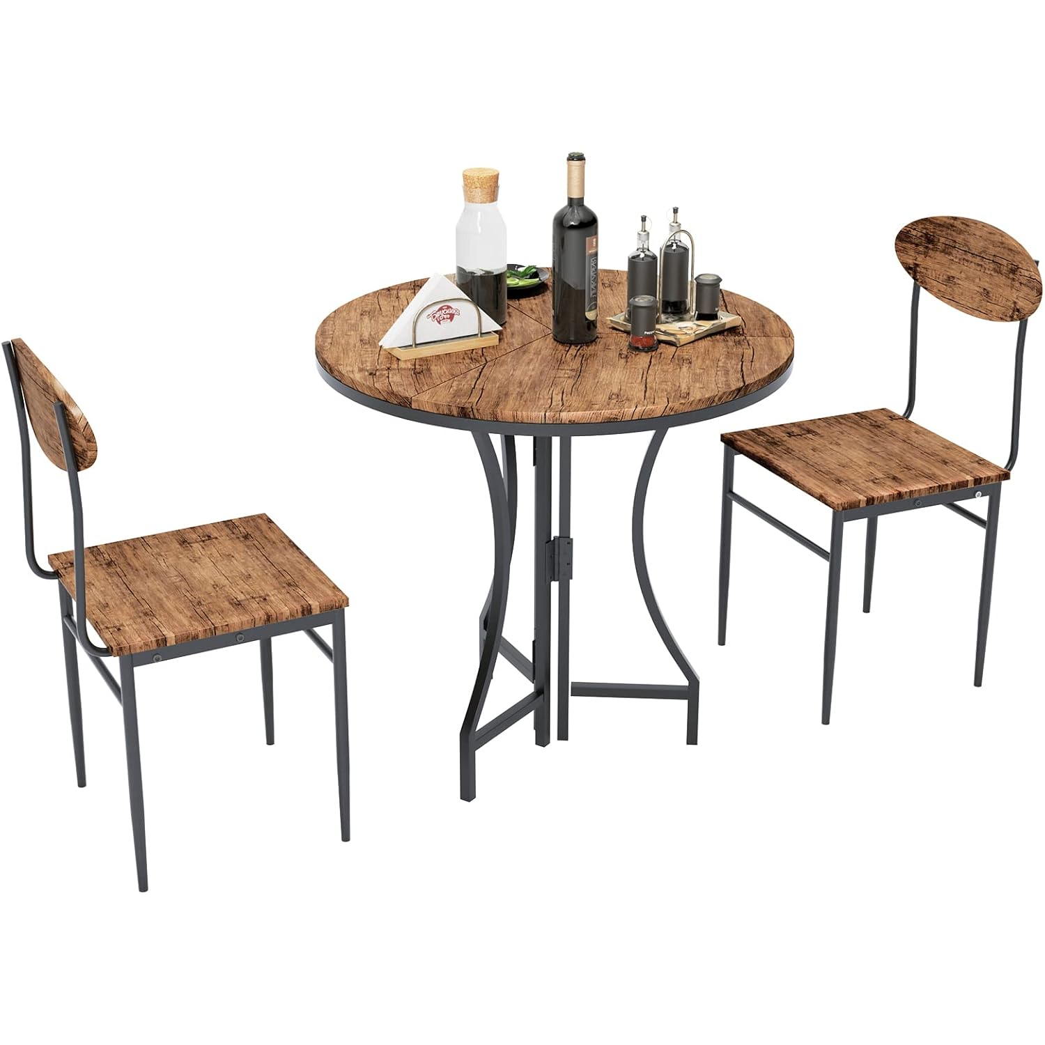 3 Piece Collapsible Pub Dining Set for 2, soges Foldable