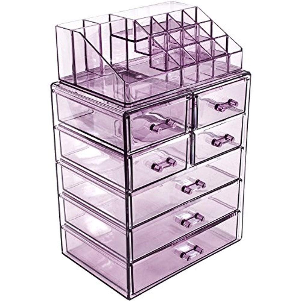 Acrylic Cosmetic Makeup and Jewelry Storage Case Display