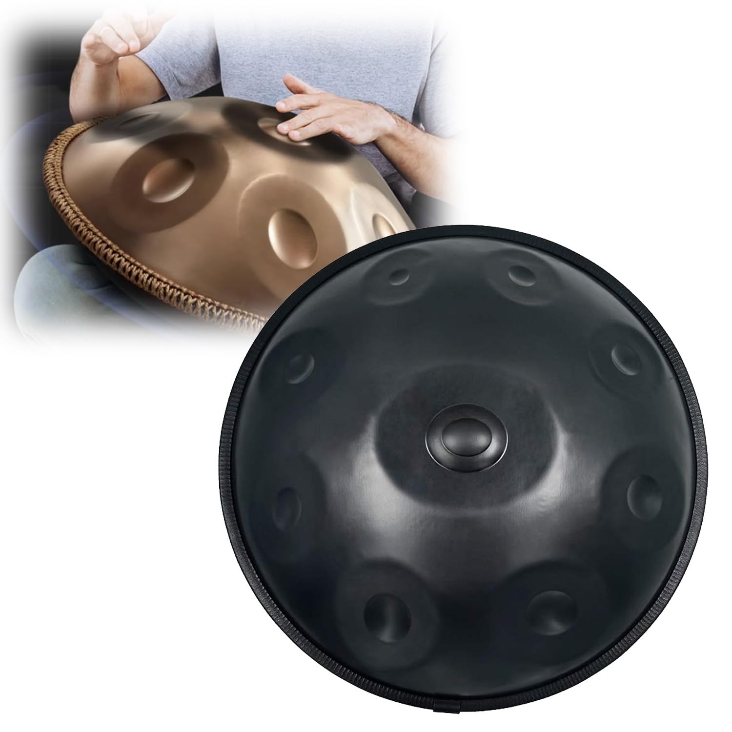 432Hz 9ノート ハンドパン スティールパン　スチールドラム　ハンドドラム スチールハンドドラム 打楽器 56cm 9音10音12音 Dマイナー