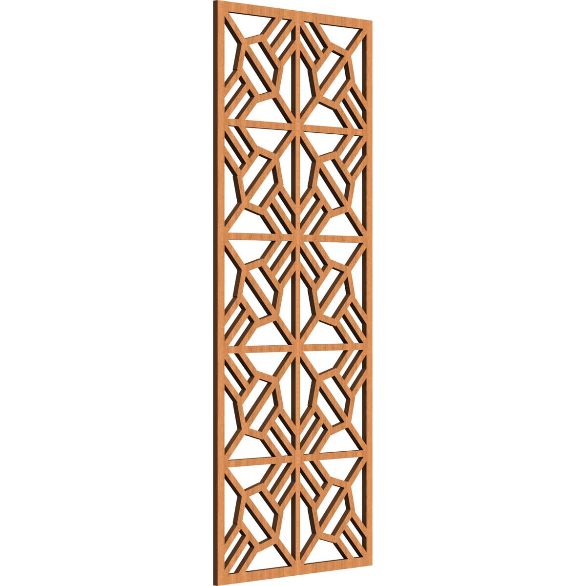 17 3/8"W x 44 3/8"H x 3/8"T Auburn Decorative Fretwork Wood Wall Panels, Cherry