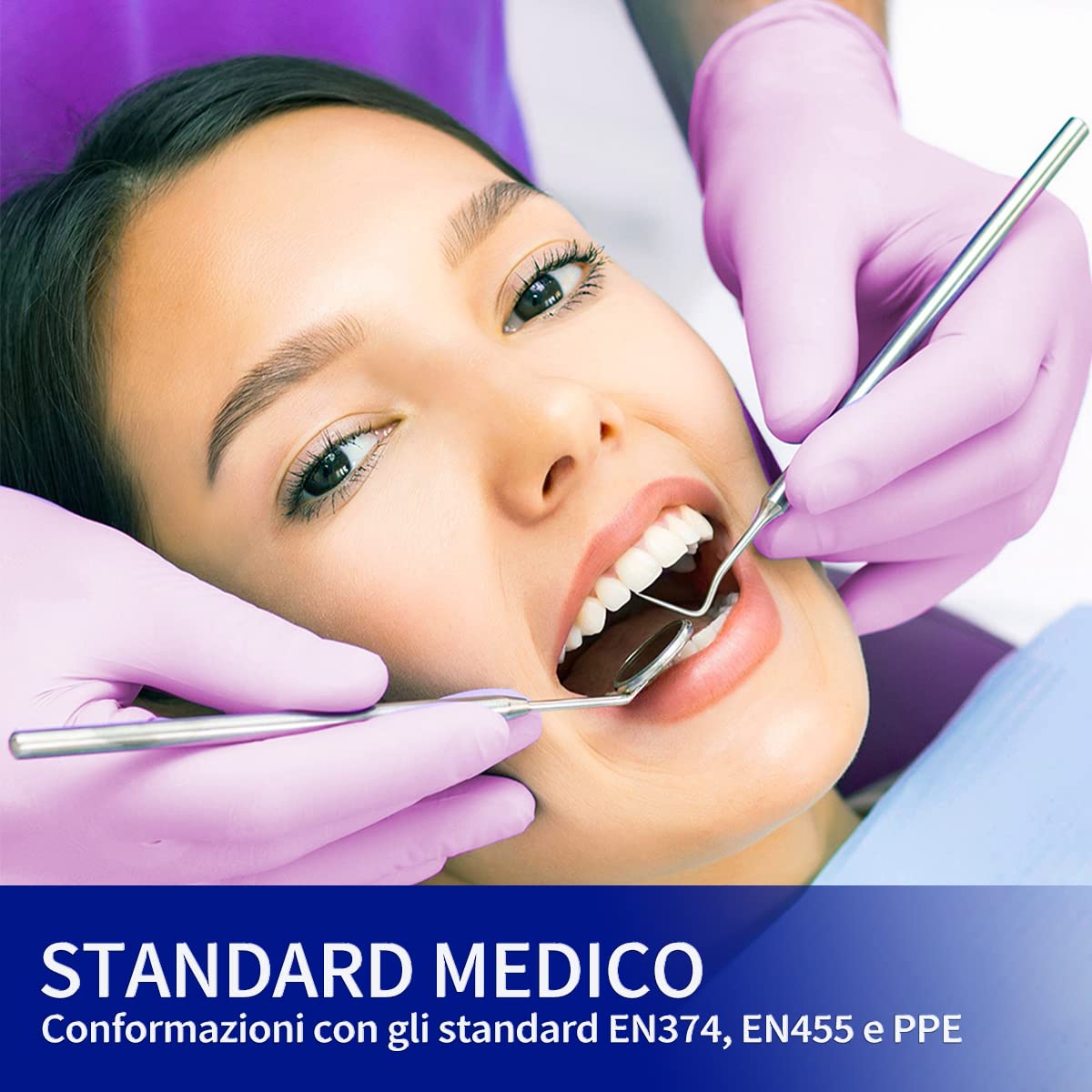 Safe Health Guanti monouso da esame Nitro XL 90 pezzi Senza polvere Senza lattice CE EN455 Ipoallergenici