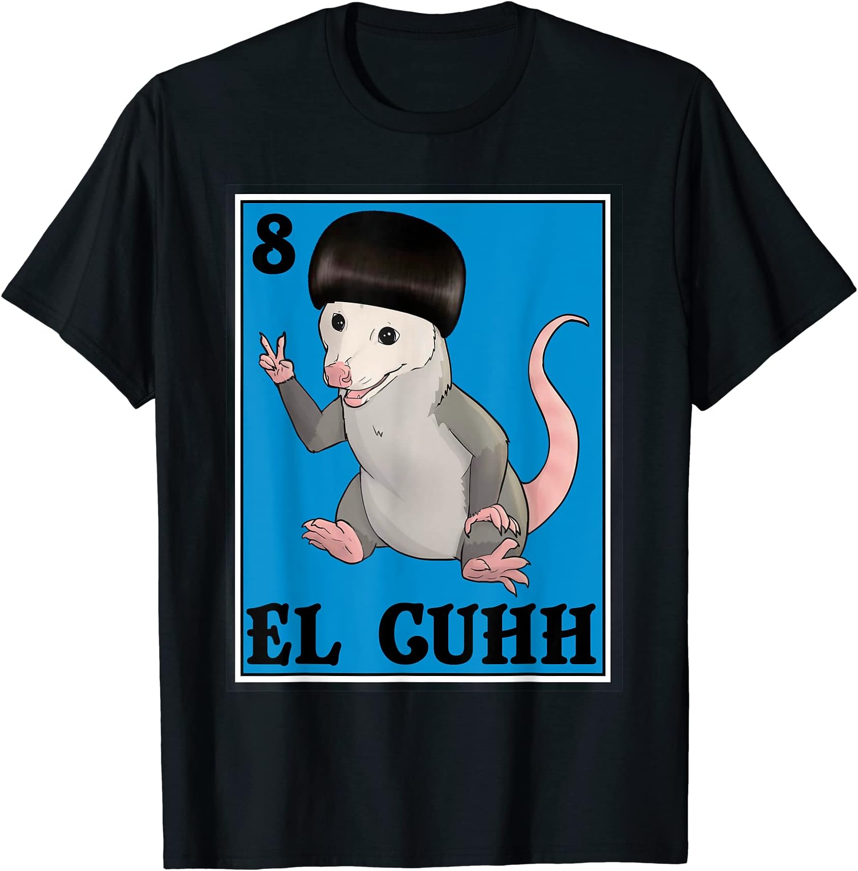 Trash Squad Opossum Raccoon Funny Meme OutfitsOpossum El Cuhh Takuache Cuh Funny Trash Possum Mexican Meme T-Shirt