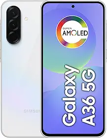 Celular Samsung Galaxy A36 5G 128GB, 6GB RAM, Câmera 50MP, IP67, Super AMOLED 6.7', Recursos AI, Branco