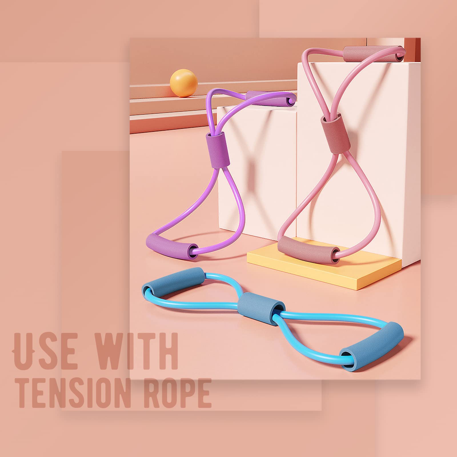 homimanor Thigh Trainer Thigh Exerciser, Hip & Inner Thigh Exercise Equipment, Pelvic Floor Muscle Trainer with Figure 8 Resistance Band for Arm Leg, Thigh Toner Kegel Exercise Products for Women