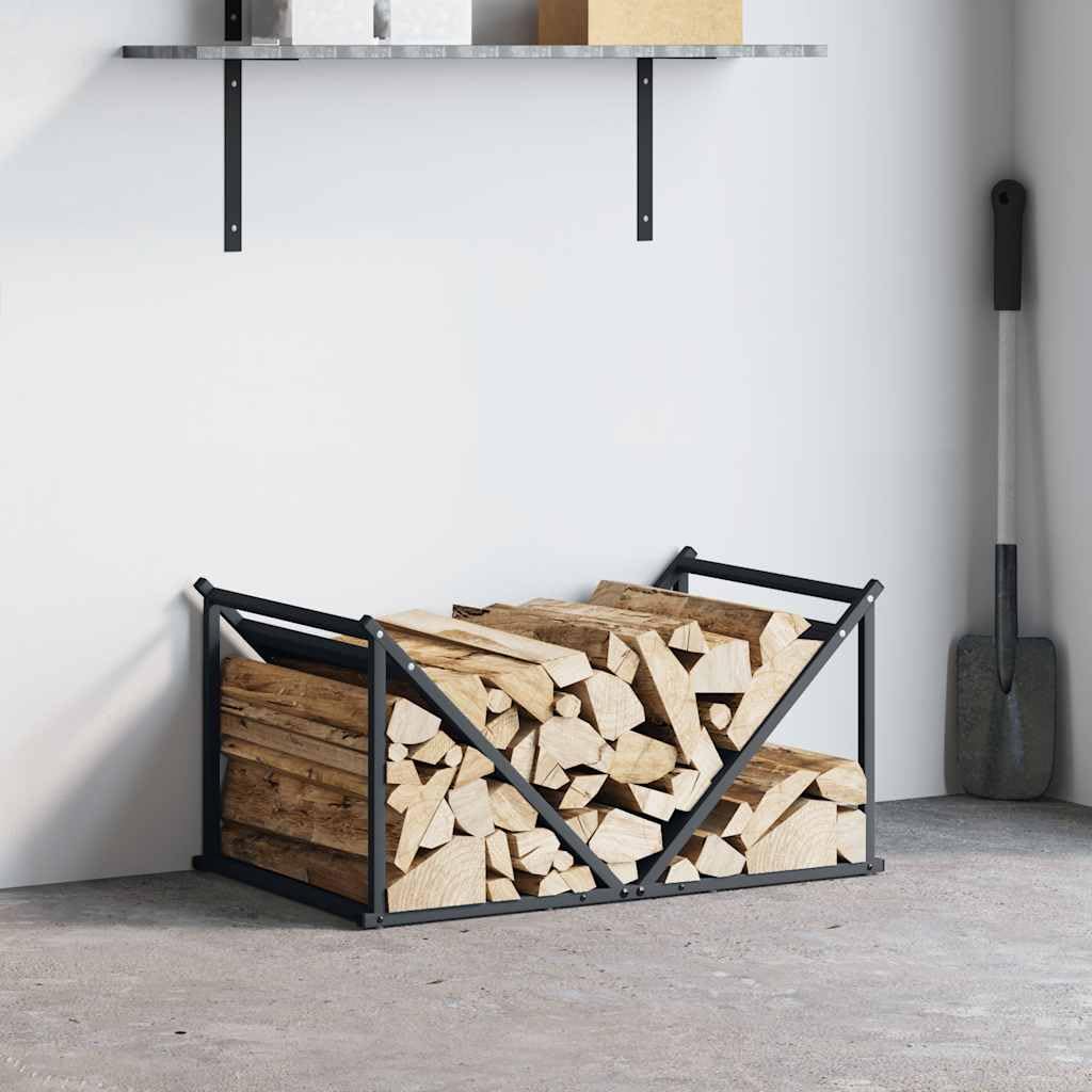 Gecheer Rastrelliera per Legna da Ardere Antracite 70x43x34,5 cm,Portalegna,Porta Legna,Legnaia da Esterno,Scaffale Portalegna,Scaffale per Legna da ardere,Portalegna da Interno,P864175