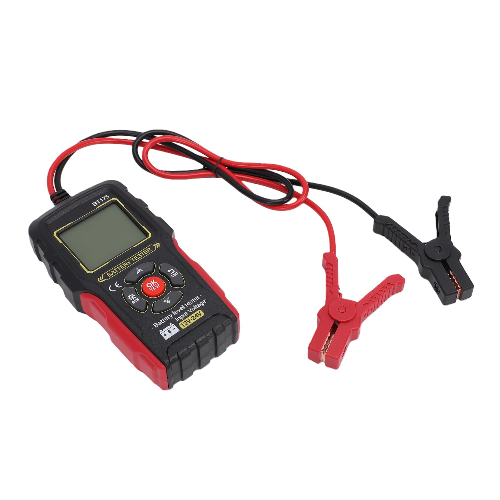 Tester per batterie, analizzatore di batterie per auto universale 12V 24V con display retroilluminato, avviso di cattivo contatto, misura batterie CCA 50-1999 3AH-200AH,