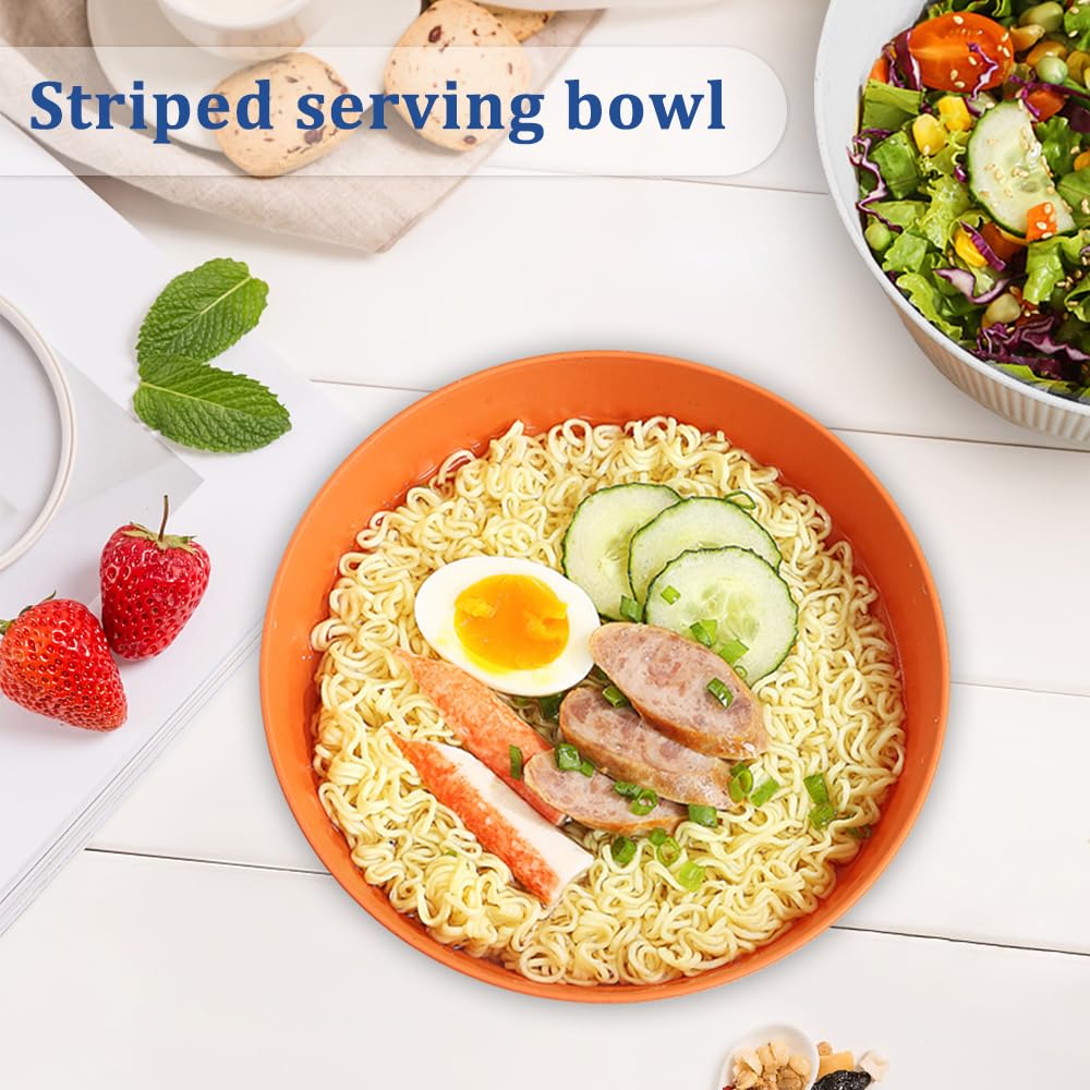 6 Pezzi Ciotole Plastica Set Insalatiera Plastica Ciotola Colazione per Cereali Ciotole Cucina Riutilizzabili Applicabile per Insalata Colazione Frutta Pasta Cereali Zuppa