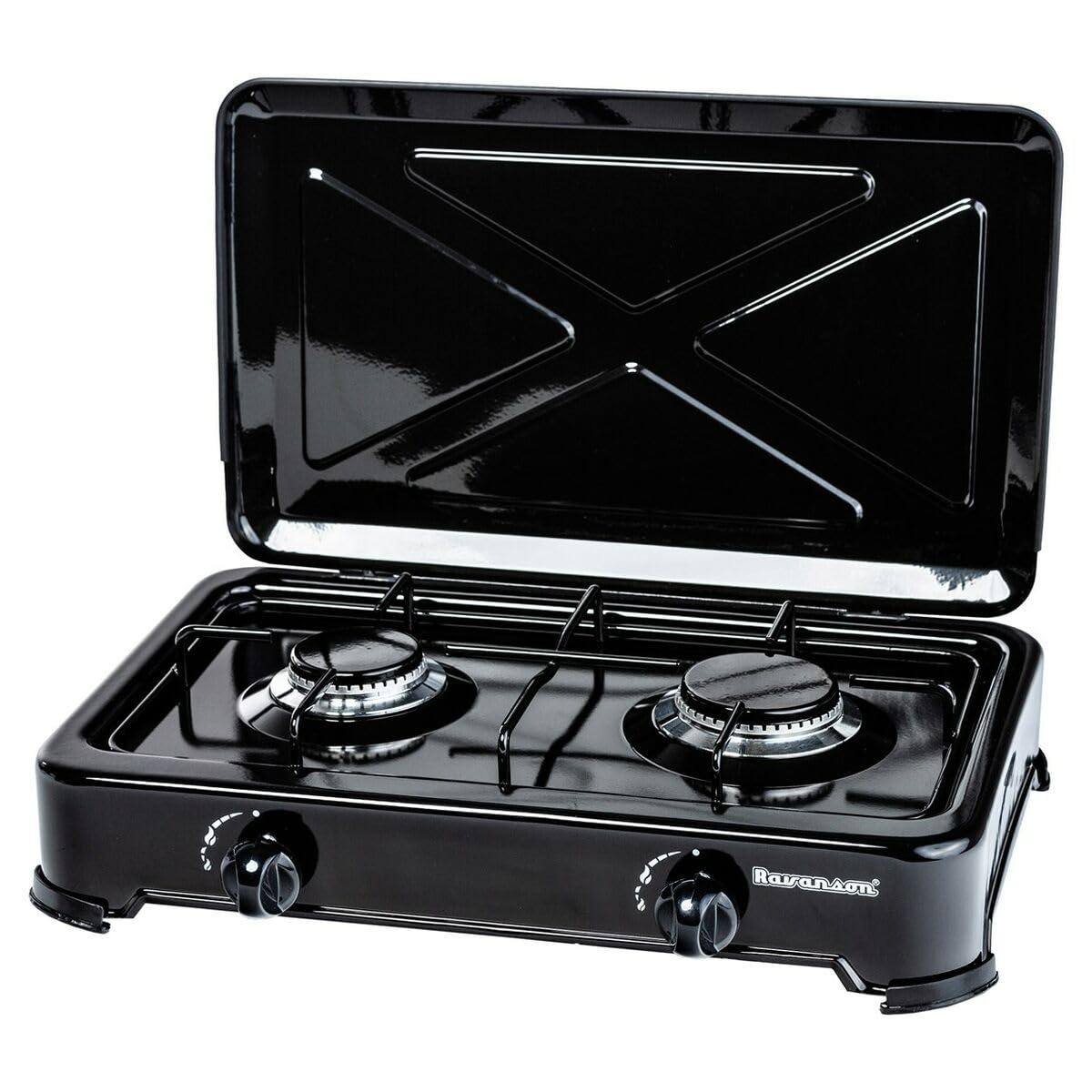 K-02TB hob Black Countertop Gas 2 zone(s)