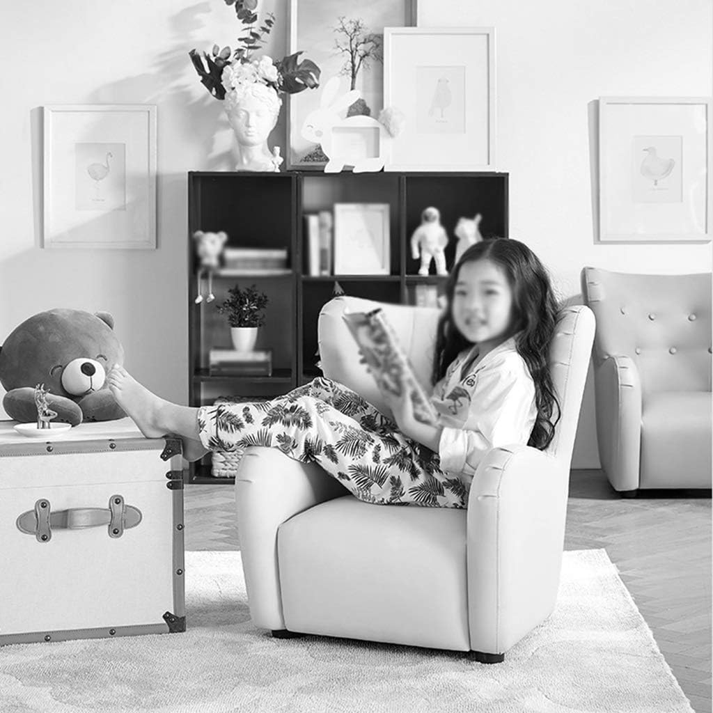 Couch Simple and Small Entertainment Sofa Chairs for Boys and Girls in The Living Room Reading Corner Learning Backrest Armchair Load-Bearing 75KG (Color : Pink Size: 645340cm) (Blue 64 * 53 * 40cm)