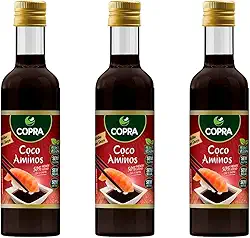 Kit 3 Molho Tipo Shoyu de Coco Aminos Sem Glúten Copra 250ml