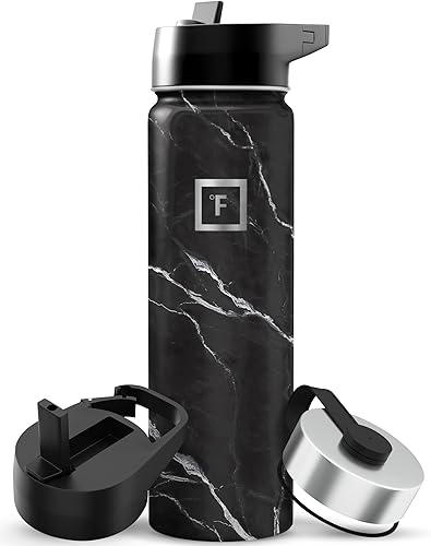 Miniatura 58 de IRON °FLASK Frasco de hidratación para acampar y senderismo con pajilla, botella de agua deportiva de acero inoxidable con aislamiento de boca