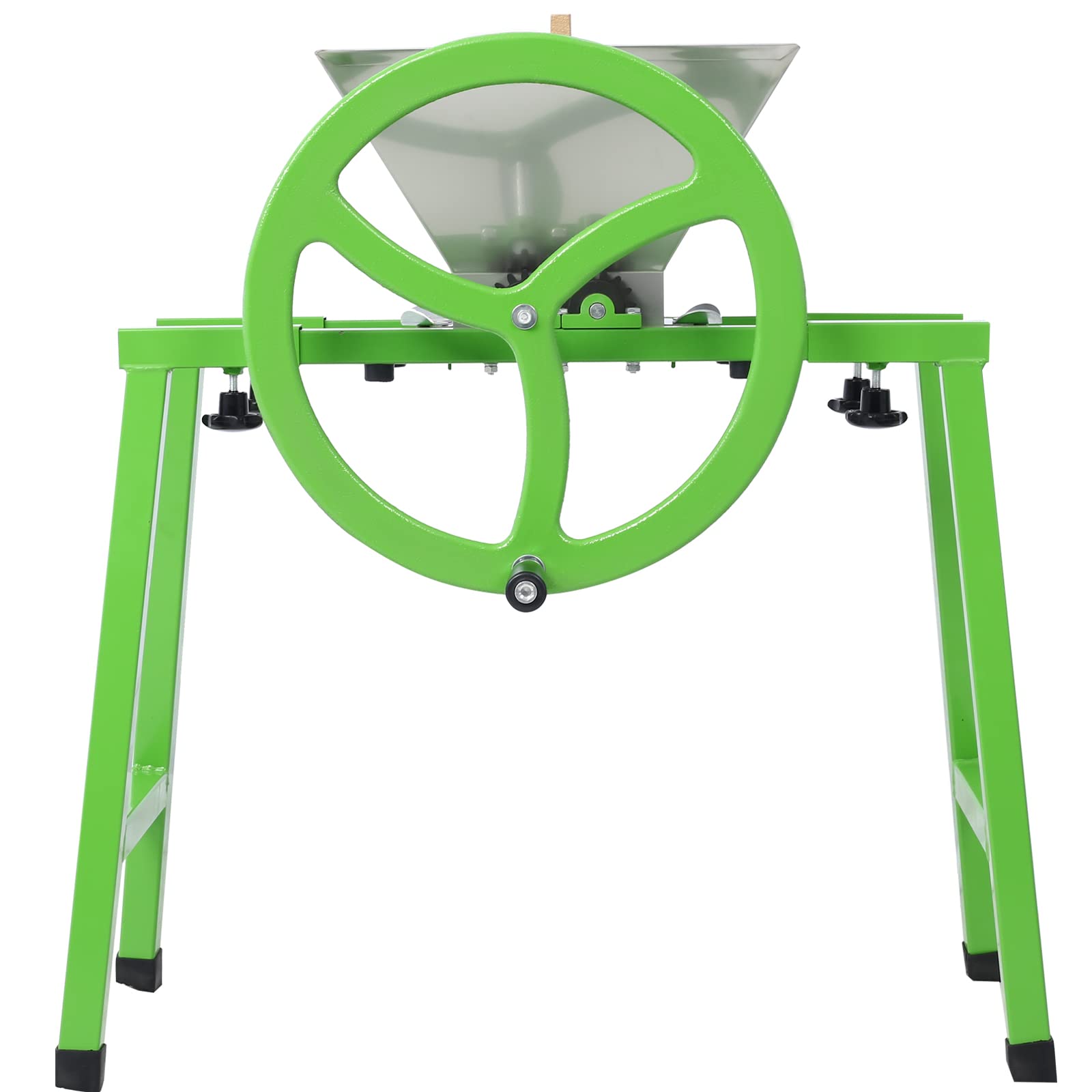Veemuaro Fruit and Apple Crusher, 7L/1.8 Gallon Manual Juicer Grinder with Stand and Wheel Handle, Portable Fruit Scratter Pulper for Wine and Cider Pressing