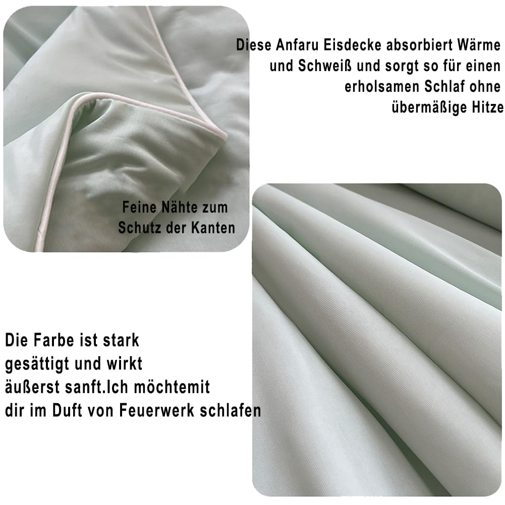 Anfaru Eisdecke Seide, Magic Splashy Bettdecke, 2in1 Doppelseitige Chill Comfort Schlafdecke, Double-Sided Summer Sleeping Blanket für Erwachsene und Kinder (Blau,150 * 200 cm)