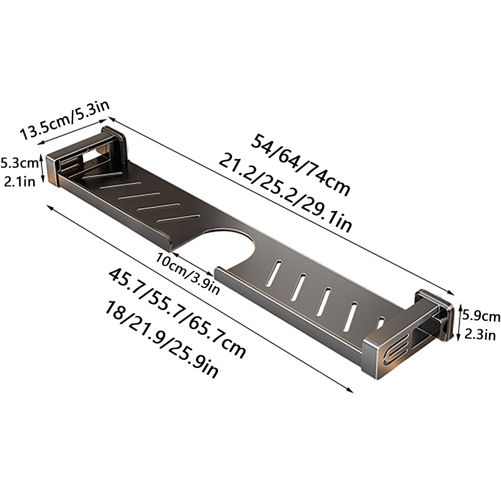 Waschbeckenablage Ohne Bohren, Waschbecken Ablage mit Saugnapf, Abnehmbar und Waschbar, Robust und Langlebig(Medium)