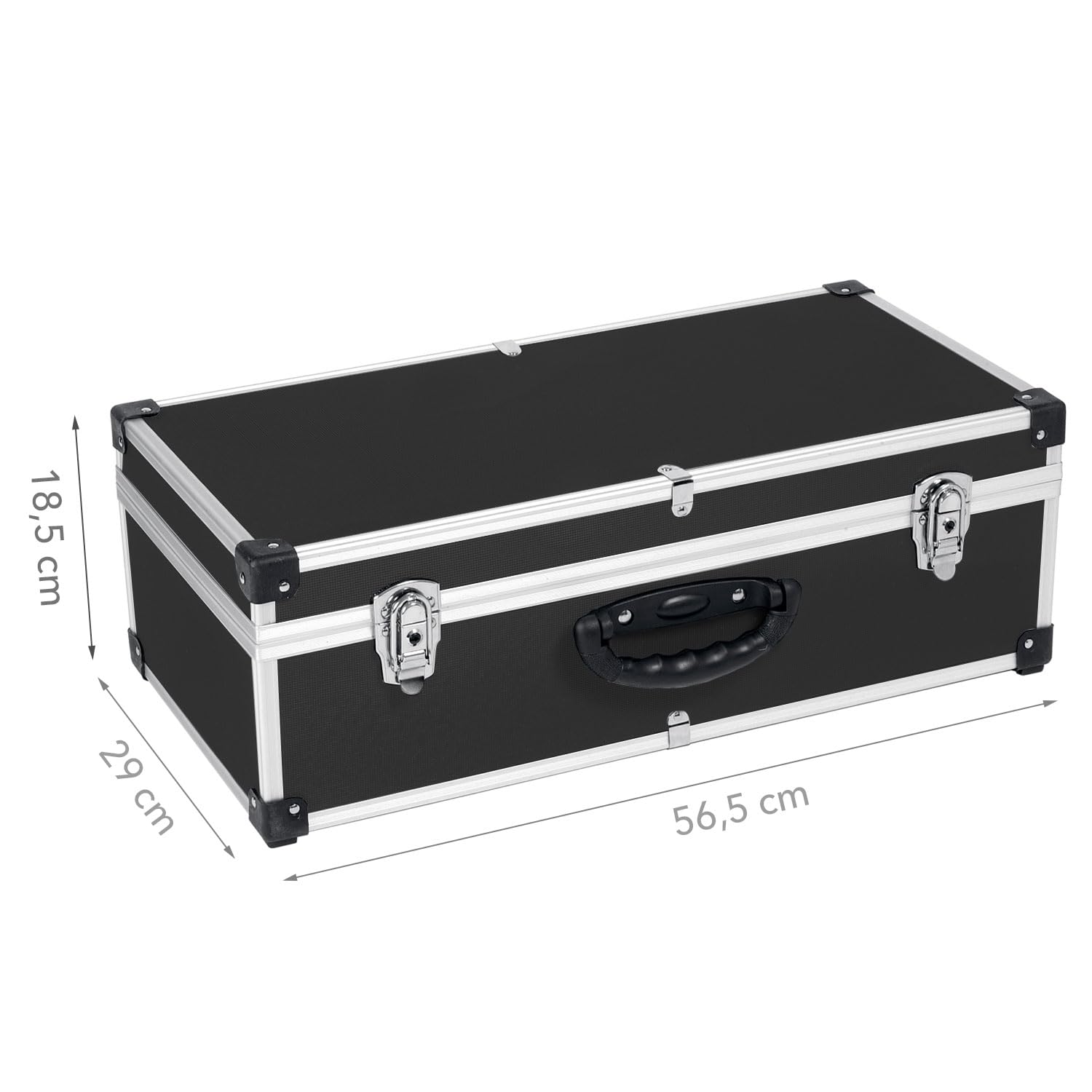 anndora CD Koffer für 80 Standard CD Cases - 56,5 x 29 x 18,5 cm - Schwarz