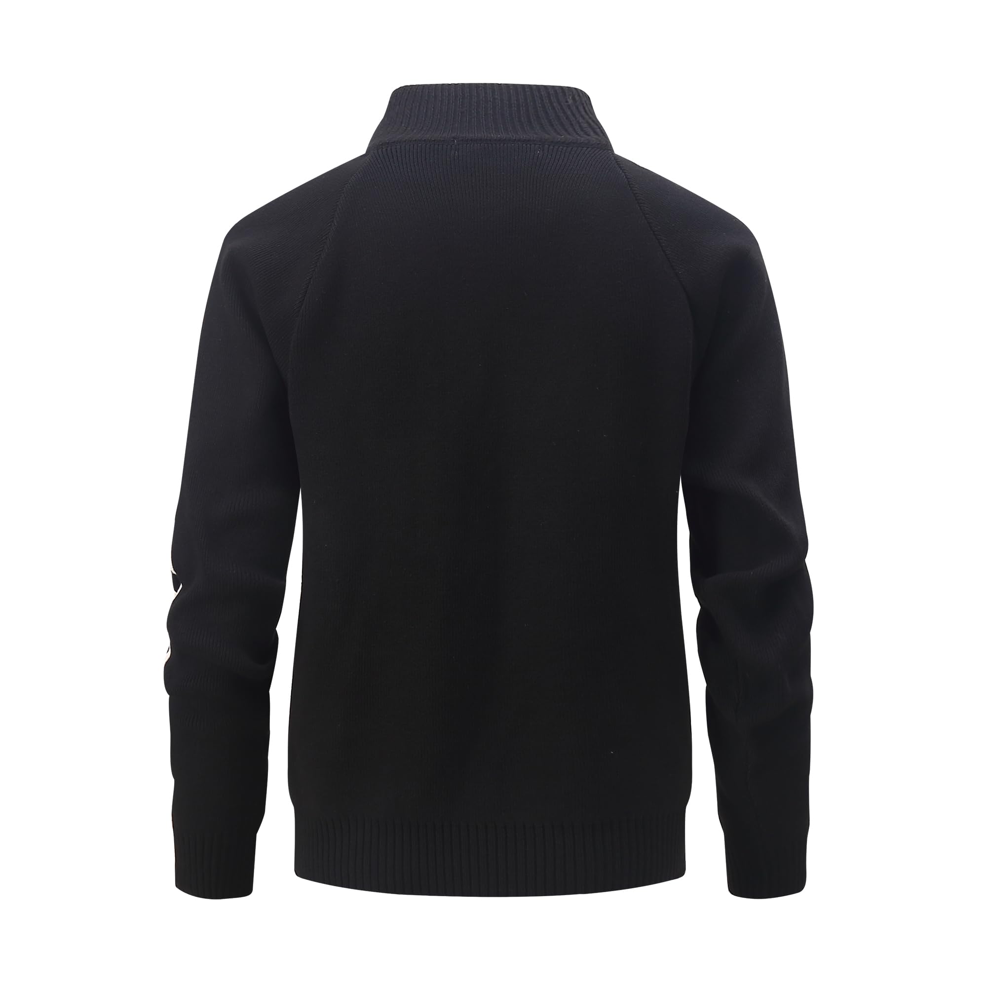 Herren Gestrickt Strickjacke Langarm Voller Reißverschluss Cardigan Stehkragen Warme Pullover Winter Sweatjacke mit Taschen