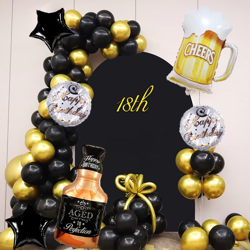 Image of Beer Cup Balloons Set of 6 Whiskey Bottle Beer Mug Shape Balloons Summer Party, Beer Festival, Birthday Party