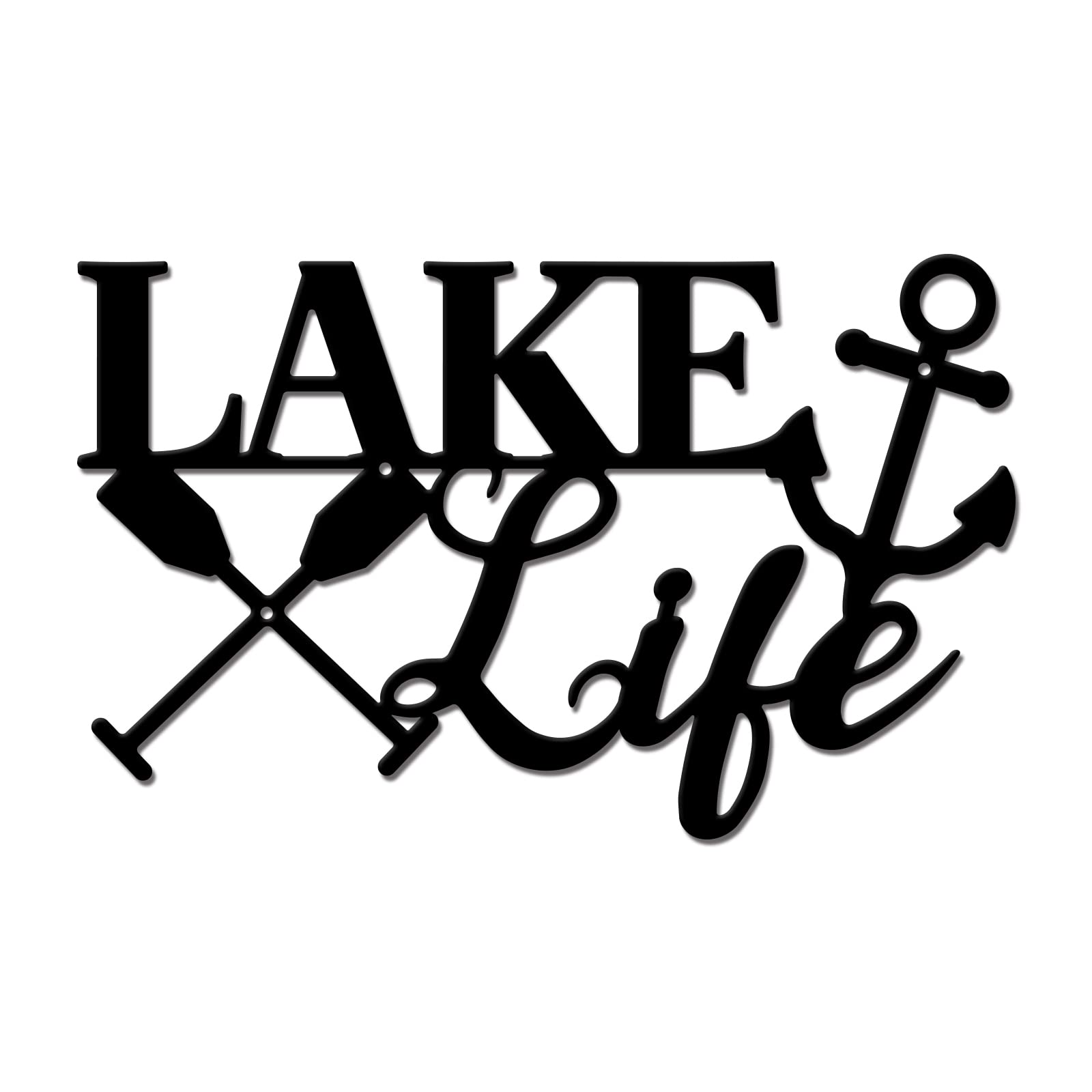 Buy SUPERDANT Lake Life Iron Wall Art Anchor Paddle Metal Home Decor
