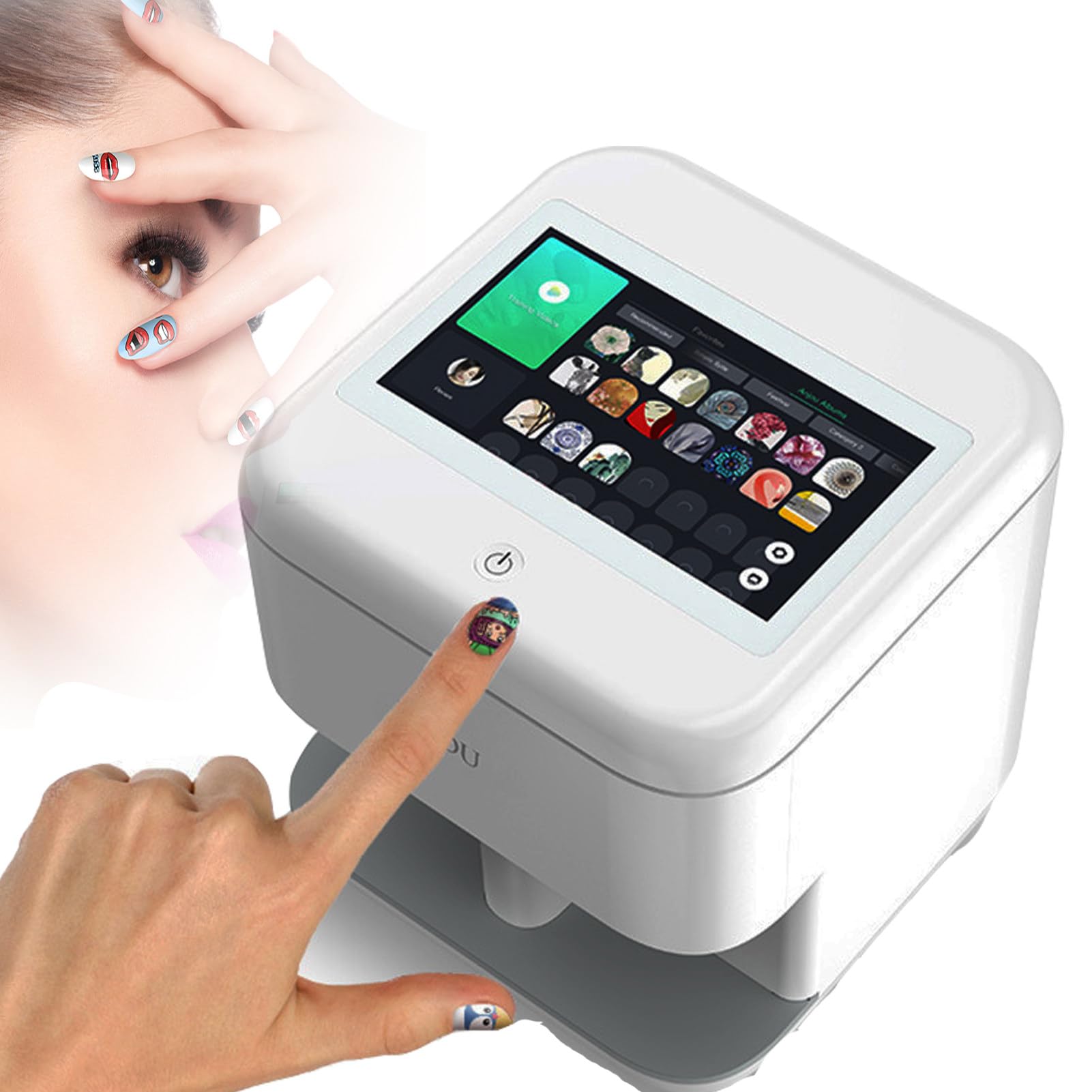 Amazon.co.jp: ポータブル 3D ネイルアート プリンター マシン転送画像