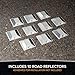 Road Reflectors Pack of 10 | 4 by 4 inch Street Pavement & Asphalt Stud Markers | Great for Speed Bumps, Sidewalks, Pedestrian Crossings, Freeways & Driveways | Industrial Grade (White)