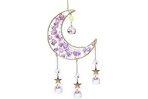 A Dreamy Catch: Amethys Crystal Moon & Suncatcher