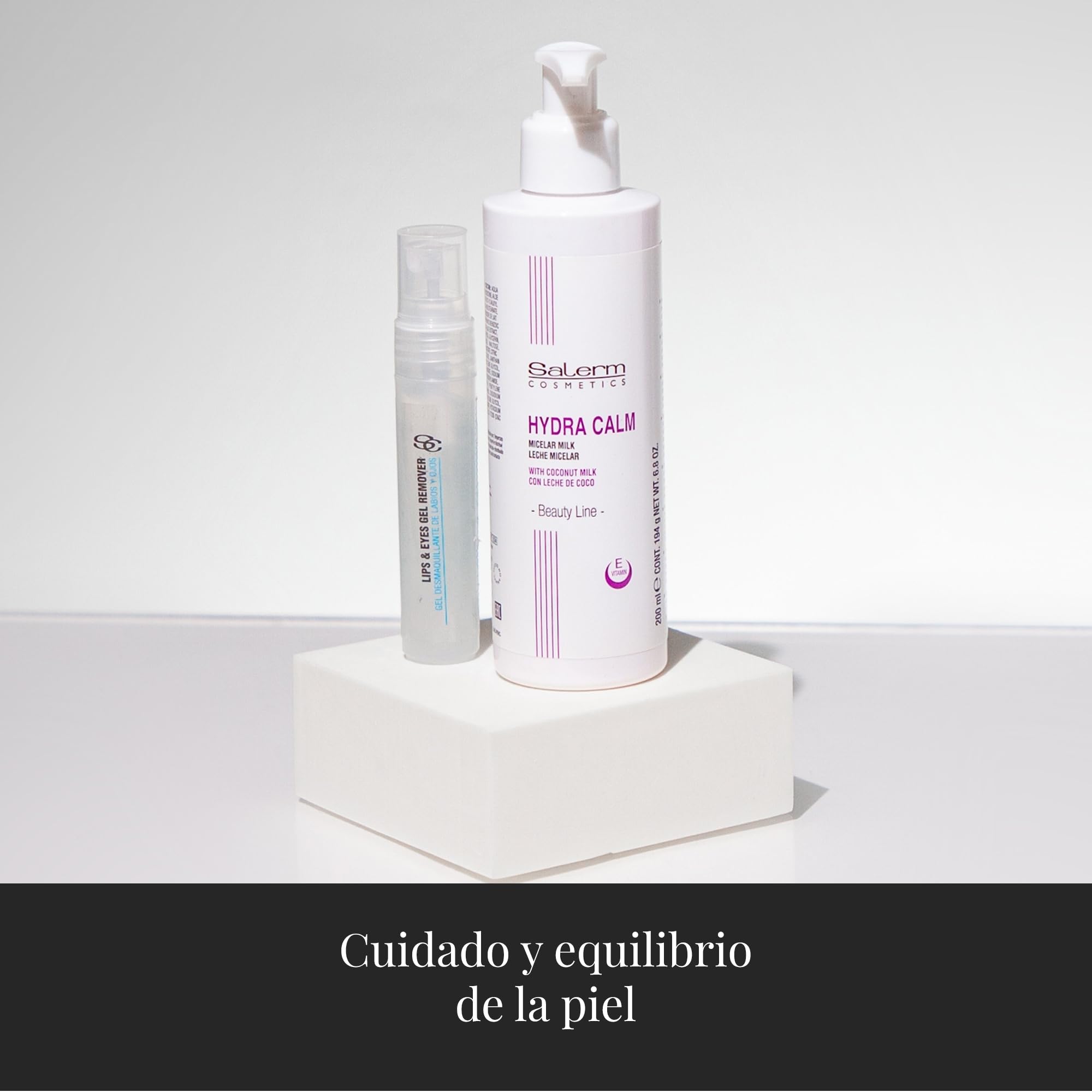 SALERM - Desmaquillante Ojos y Labios - Gel Desmaquillante - 15 ml - Desmaquilla de una Sola Pasada - Elimina Pintalabios Permanente - Composición en Aceite que no Irrita la Piel