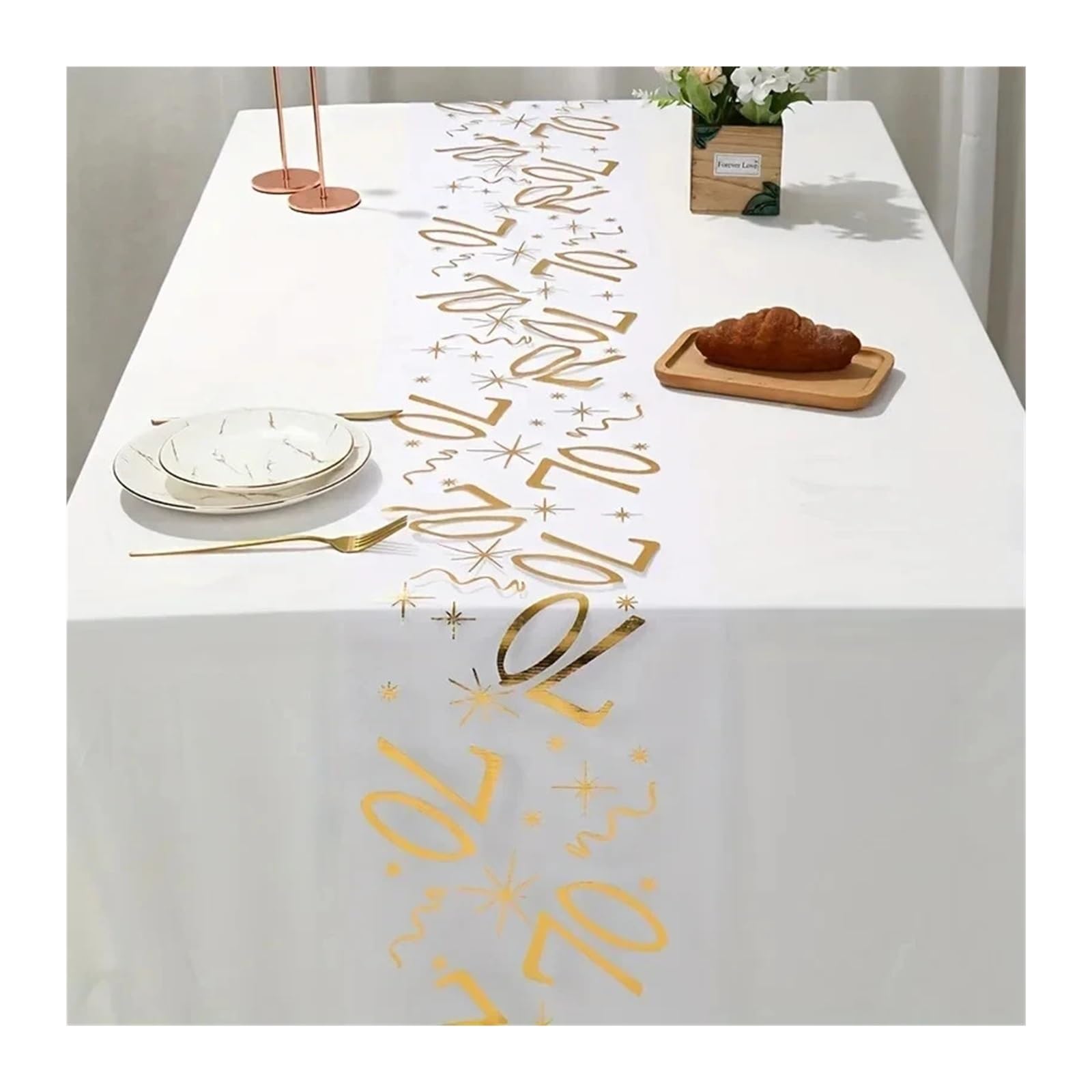 Camino De Mesa De Tela De Tul 30 Camino de Mesa de Tul Brillante | Cubierta de mesa larga y ligera, decoración de cena de cumpleaños for adultos(YM-1,33X275CM(1.1X9FT)