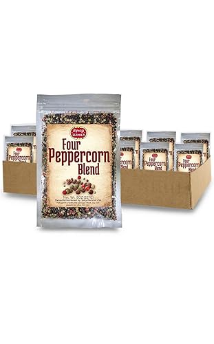 Spicy World - Four Peppercorn Rainbow Blend de 8 onzas en bolsa resellable, mezcla de sabor perfecta, sin OMG, esterilizado al vapor, granos de